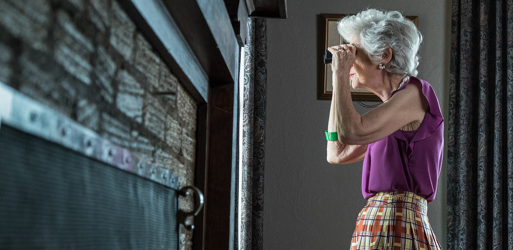 Claire Coulter as Wilma in the film adaptation of Margaret Atwood's Torching the Dusties